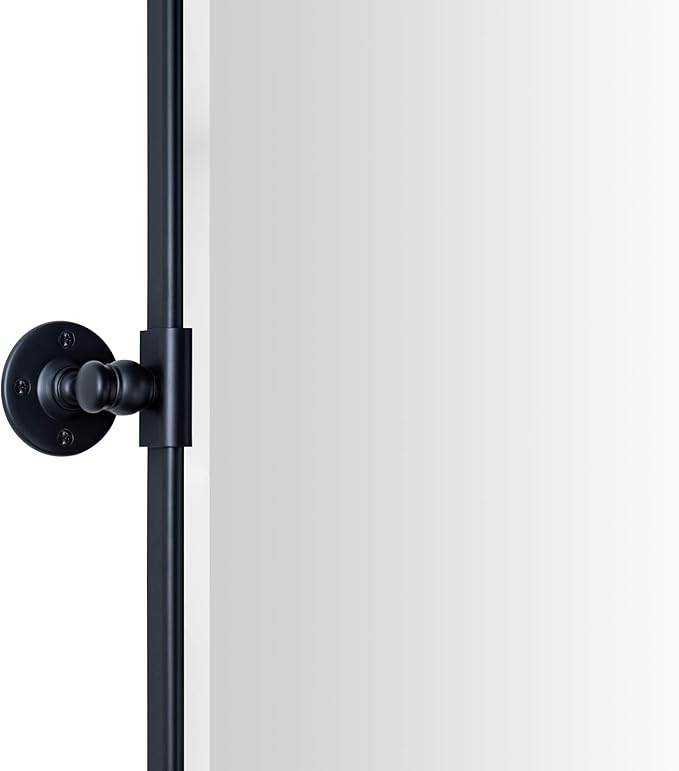 TEHOME Matt Black Horizontal Pivot Bathroom Vanity Mirror Large 30x48'' Black Metal Framed Rectangle Tilting Beveled Vanity Mirrors for Wall, Overall 51.91 x 30 inches (Mirrror 48 x 30 inches)