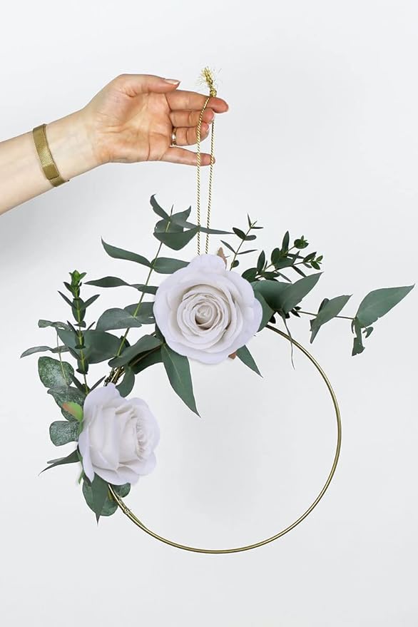Artificial Rose Flower Artificial Flowers Flower with Long Stem Silk Roses Bouquet for Wedding Bridal Shower Party Home Decoration (Nude, 30 Pcs)