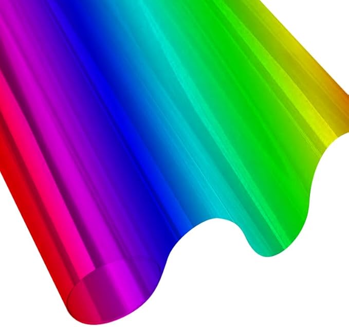 PerkHomy Colored Cellophane Wrap Roll 16" x 100' 3 Mil Thick Cellophane For Gift Basket Treats Goodie Wrapping Craft Flower Bouquet Plastic (Rainbow, 100ft (16in Width))