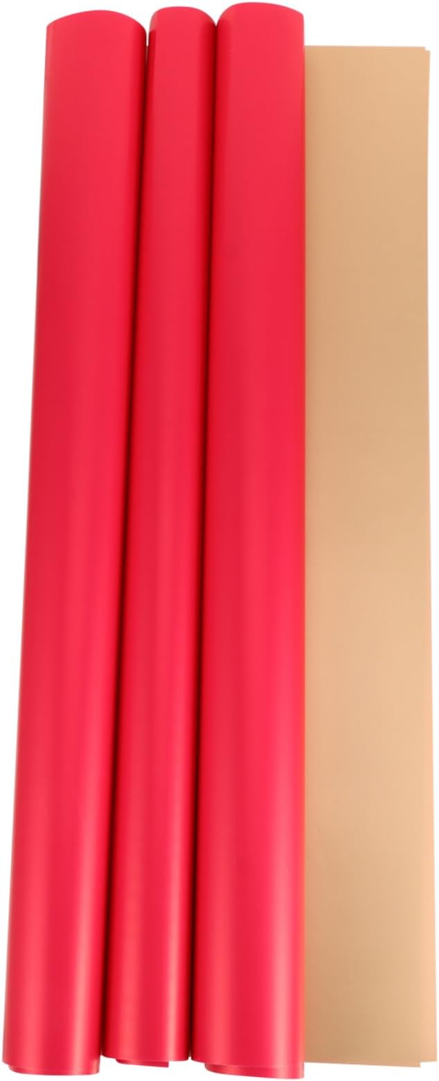 Abaodam 20Pcs Double-sided Flower Wrapping Paper Bouquet Packaging Paper for Wedding Birthday Craft DIY Floral Wrap Red and Gold
