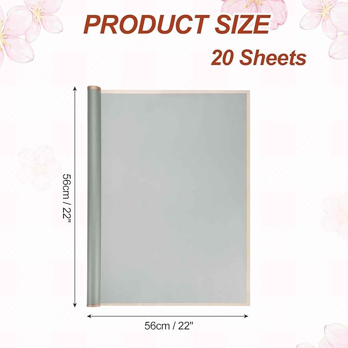MECCANIXITY Flower Bouquet Wrapping Paper, 56cm/22 Inch Waterproof Floral Wrapping Paper for Flower Bouquet DIY Gift, Wedding, Birthdays, Valentine's Day, Pack of 20(Dark Gray)