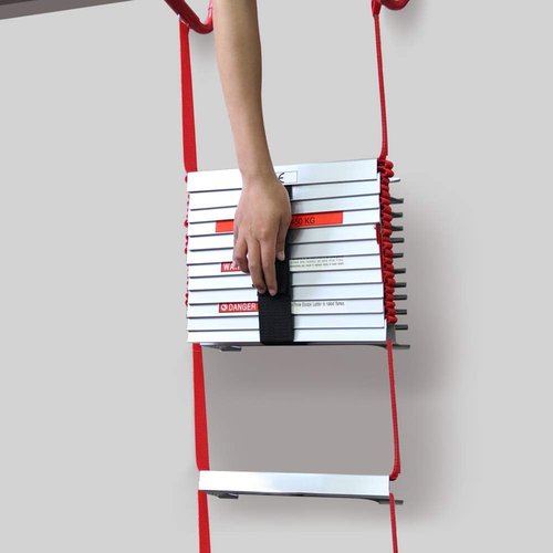 Hausse Retractable Fire Escape Ladder - 25 Feet for 3-Story Buildings | Safety & Convenience