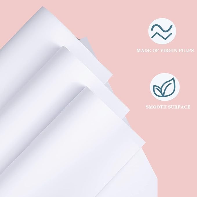 18”x 24”Kraft Paper Sheets Bulk White Paper, Large Craft Paper for Arts, Drawing, DIY Projects, White Wrapping for Gift Shipping Packaging 200 Sheets
