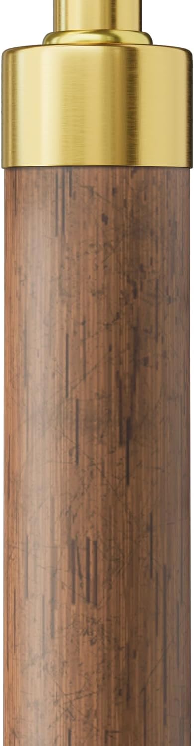 63" Wood Floor Lamp for Living Room Dimmable Standing Lamp with Remote & Foot Switch, 3 Color Temperatures Tall Lamp Mid Century Modern Floor Lamp for Bedroom Office, 9W Bulb Included, Chestnut