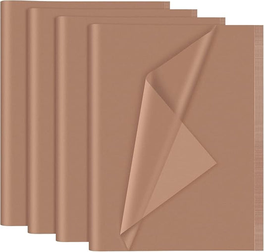NEBURORA 120 Sheets Dark Brown Wrapping Tissue Paper, 14 x 20 Inches - Bulk Brown Wrap Paper for Gift Bags, Packaging, Floral Filler, Crafts, Birthday, Christmas, Holiday Decor