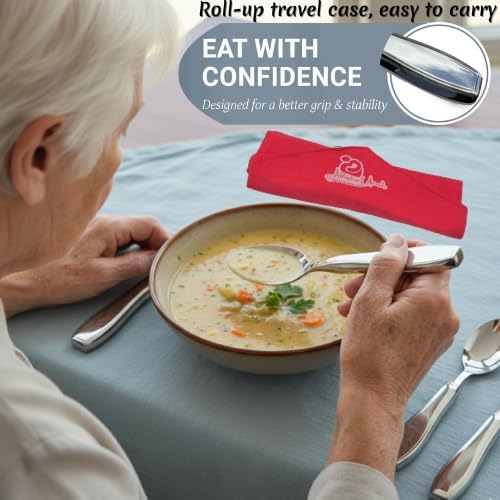 Skiennix Weighted Silverware - Ergonomic Heavy Utensils for Hand Tremors | Ideal for Parkinson's & Arthritis