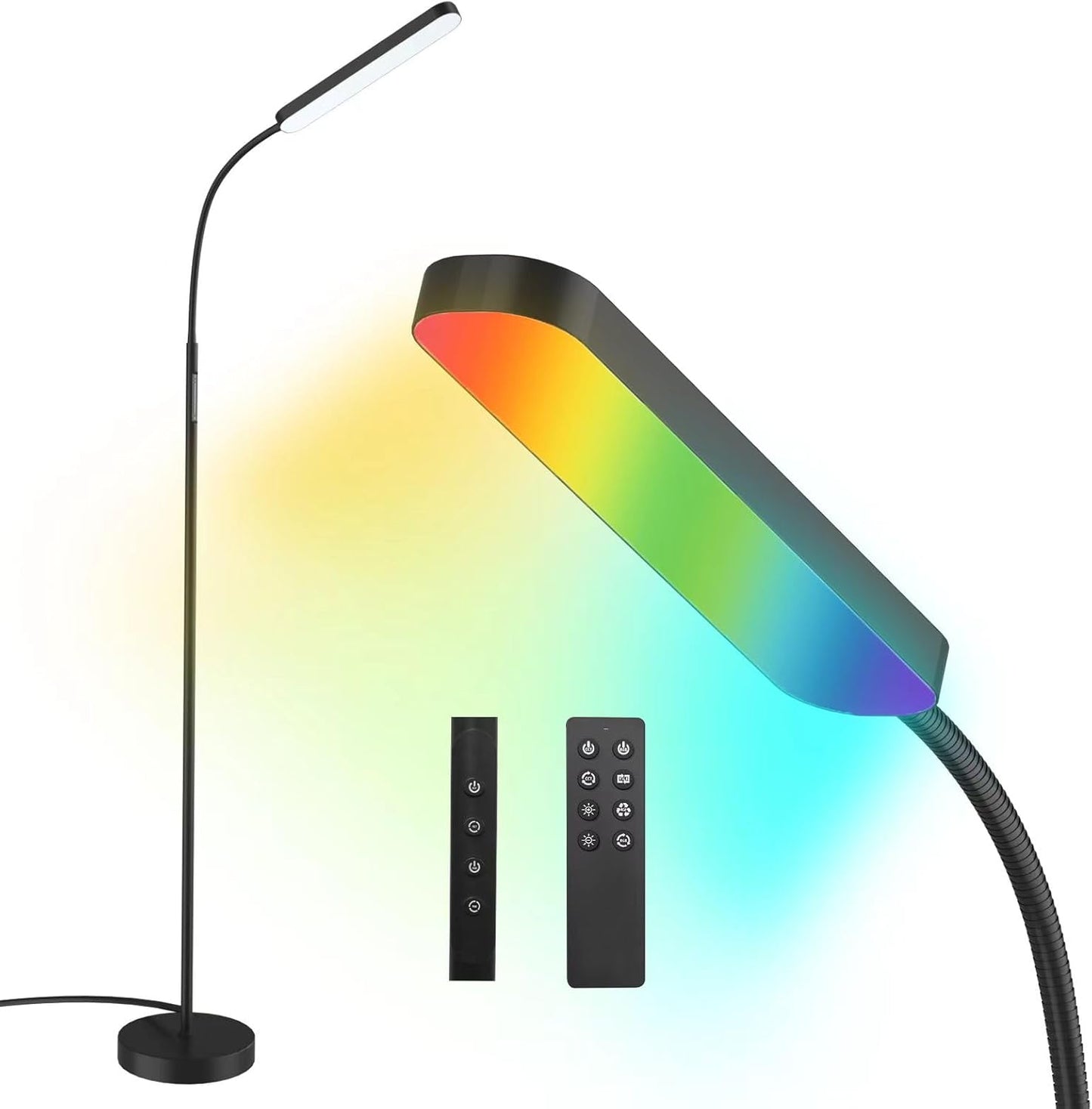 Wio-Mio RGB Color Changing Floor Lamp - Bright LED with Adjustable 3000K-6000K | Smart Remote Control for Bedroom & Gaming Room