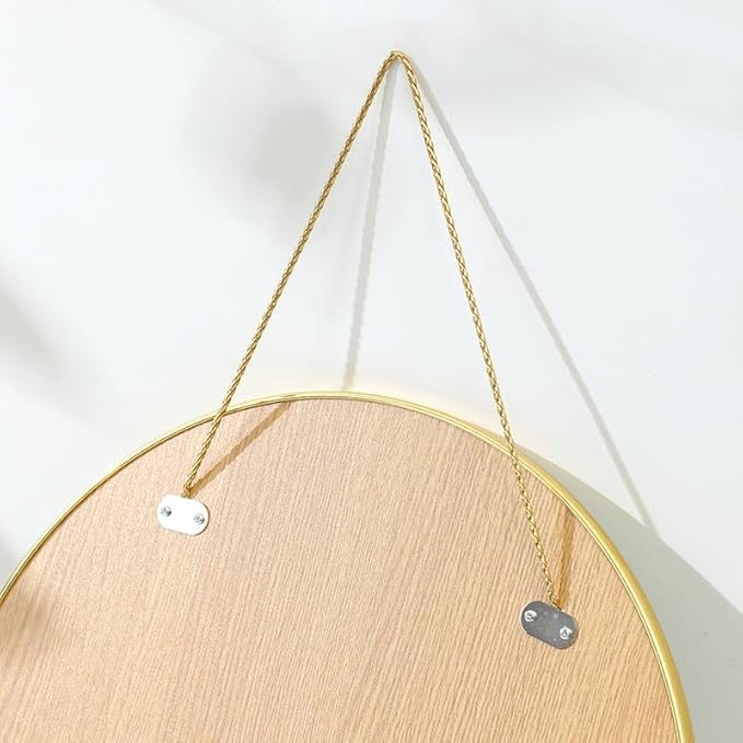 Gold Oval Mirror, Vanity Mirror with PVC Plastic Frame, Wall Mount Mirrors Decor 9.2x15.9 inch