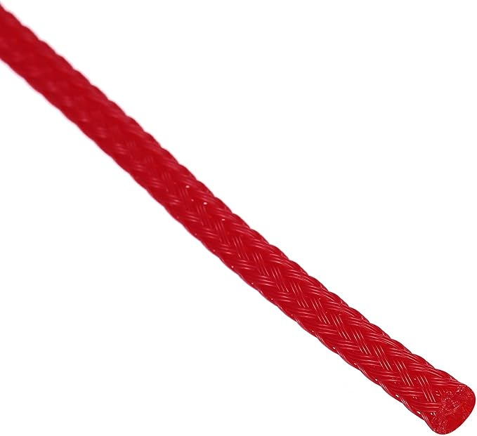 uxcell PET Expandable Sleeving 25ft 1/8" Red Cable Management Sleeve Cord Organizer for Wrap Protect Cable