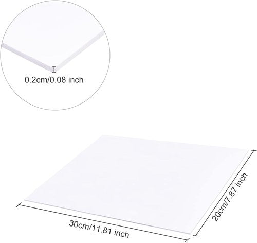 BENECREAT A4 White Foam Sheets - 8 Pack of 2mm Thick for Signage Displays & Digital Printing | 11.8x7.8 Inch