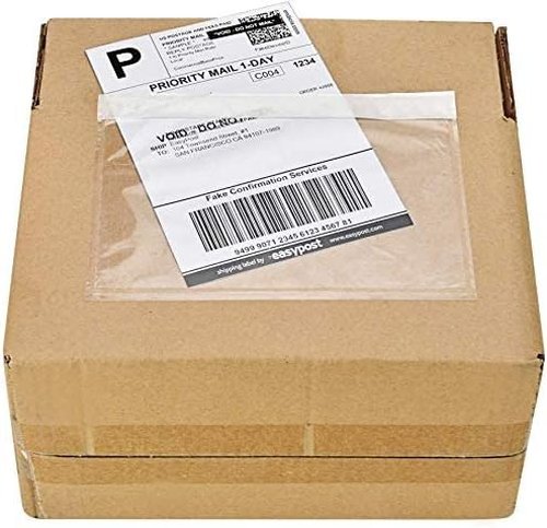 Coopaty Clear Plastic Packing List Envelopes - 6” x 9” Mailing Shipping Pouches (200 Pack)