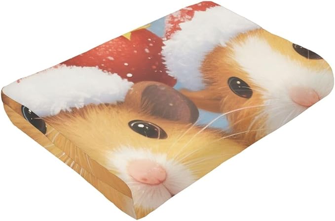Guinea Pig Blanket Cute Christmas Guinea Pig Throw Blanket Soft Cozy Fleece Fuzzy Stuffed Plush Flannel Gifts for Girls Women Boys Kids Adults 50"X60"