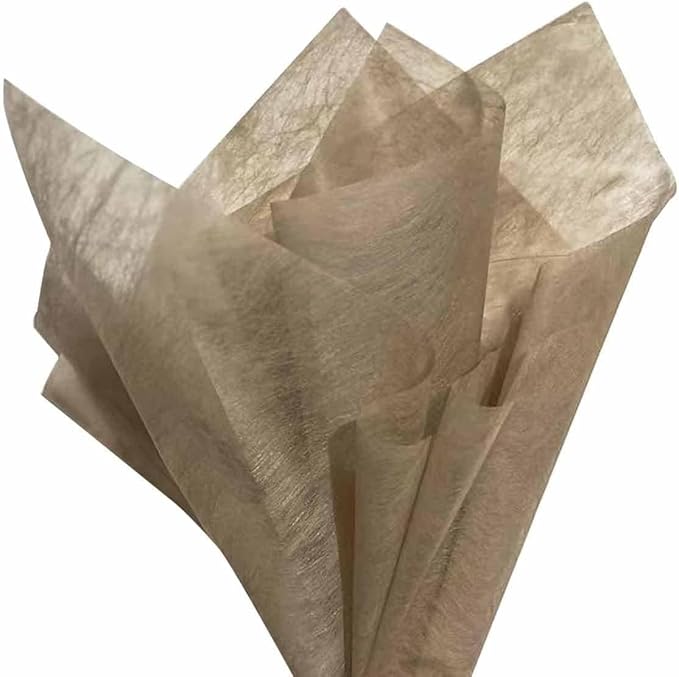 FAYADA Flower Wrapping Paper Bouquet, Korean Cotton Wrapping Flower Paper,Withdrawable Lining Paper,40 Small sheets Non-Woven Waterproof Flower Bouquet Wrapping Paper for Fresh Flowers (Brown)