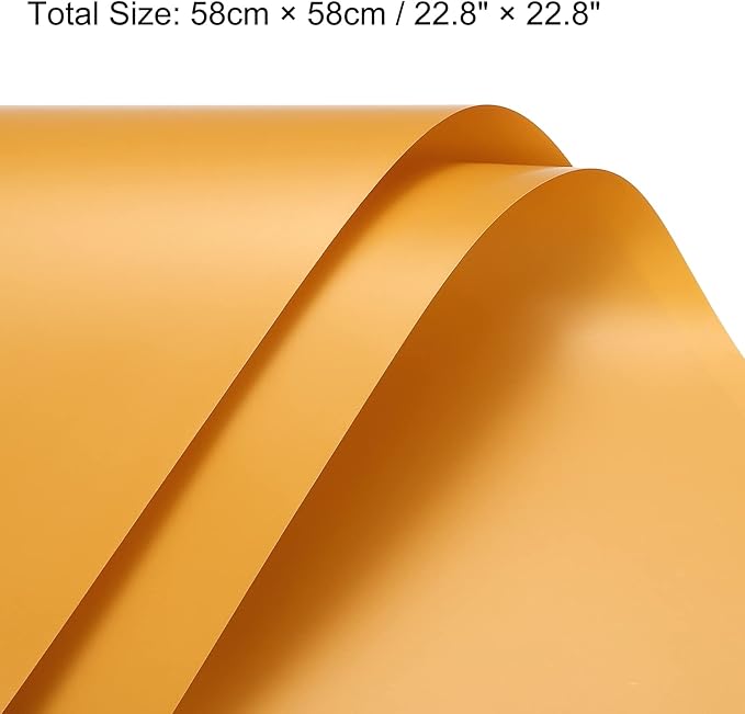 MECCANIXITY 20 Pcs Flower Wrapping Paper 22.8x22.8 Inch Waterproof Florists Wrapping Paper for Florist Bouquet Supplies, DIY Crafts, Gift/Gift Box Packaging Yellow