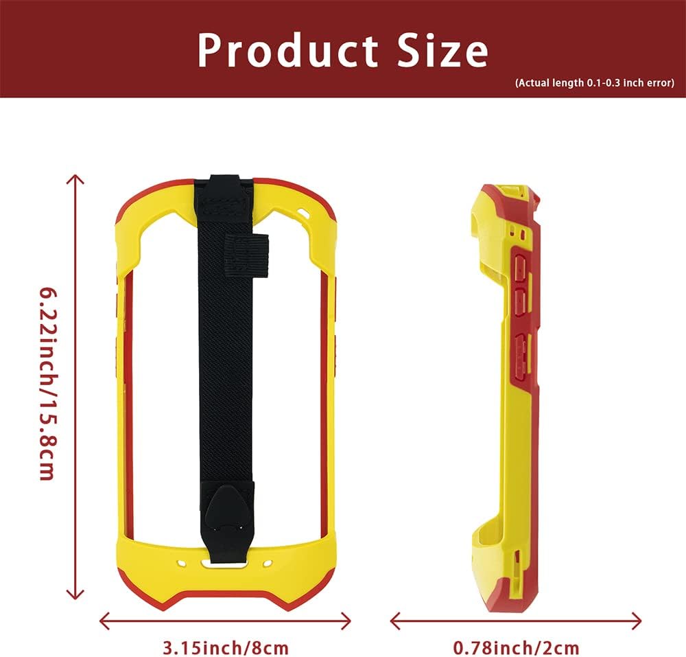 Zebra Protective Cover Bumper Case - Rugged Boot with Hand Strap for TC51, TC52, TC56, TC57 | Red & Yellow