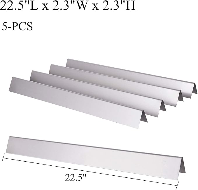 Gassaf 22.5 inch flavorizer bars and 28 1/8 inch Burner Tube Set Replace for Weber Spirit E-310, E-320, Genesis Silver B C, Spirit 700, Weber 900, Parts Kit Replace for Weber 7536 65903 7508