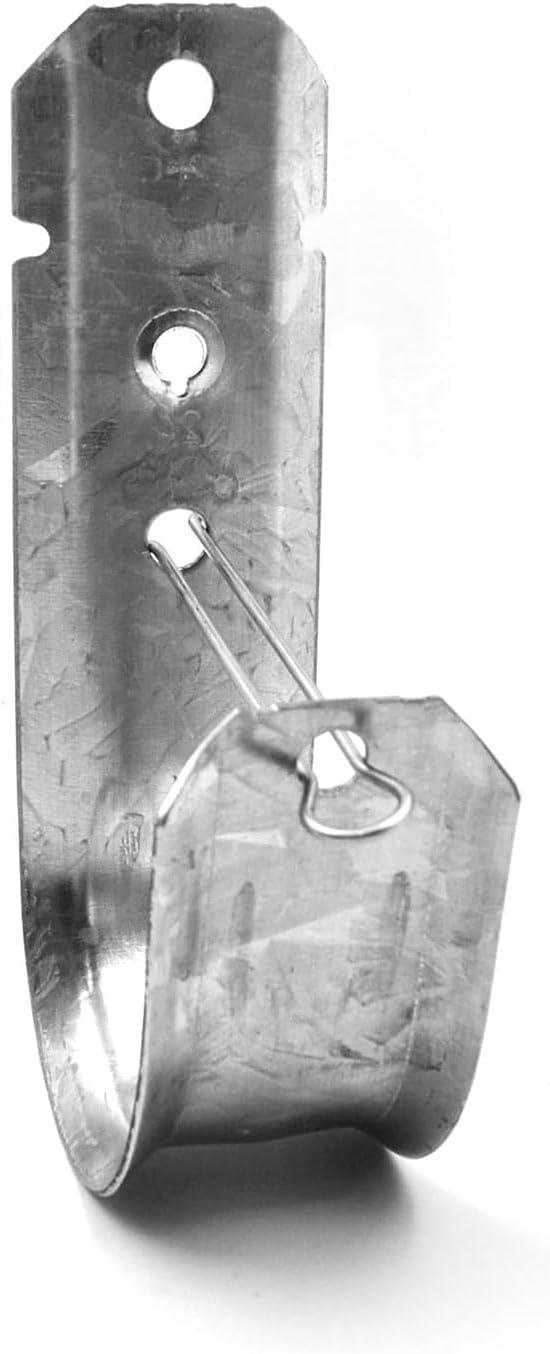 Itvexeme 50 Pack 2-Inch Large Cable Support J Hooks with Retainer Clips, Galvanized Steel J-Hook Wire Hangers for Cables, Wires, Cords Management and Organization