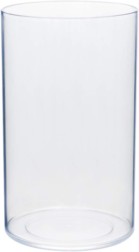 Royal Imports Flower Vase Acrylic Cylinder - Decorative Centerpiece for Home or Wedding - Non Breakable Plastic, 5"X8" Tall Round - Clear
