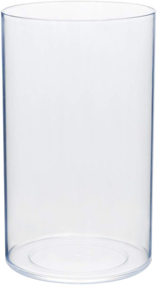 Royal Imports Flower Vase Acrylic Cylinder - Decorative Centerpiece for Home or Wedding - Non Breakable Plastic, 5"X8" Tall Round - Clear