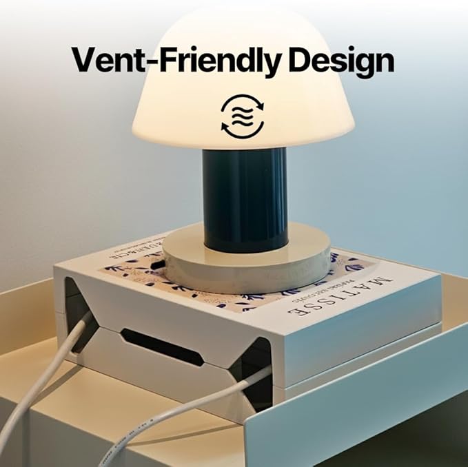 Book Shape Decorative Cable Management Box - Expandable Cable Organizer Box with Magnetic Closure for Home & Office (PatternHouse, Standard)