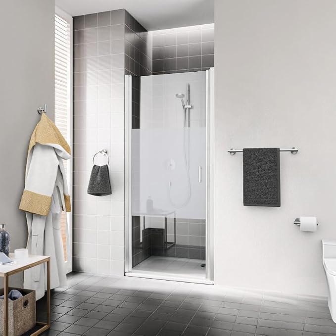 USHOWER Brushed Nickel Towel Bar, 18-Inch Towel Rack for Bathroom Wall Mounted, Thicken SUS304 Stainless Steel Towel Rod Modern Home Decor (Total Length 20-Inch)