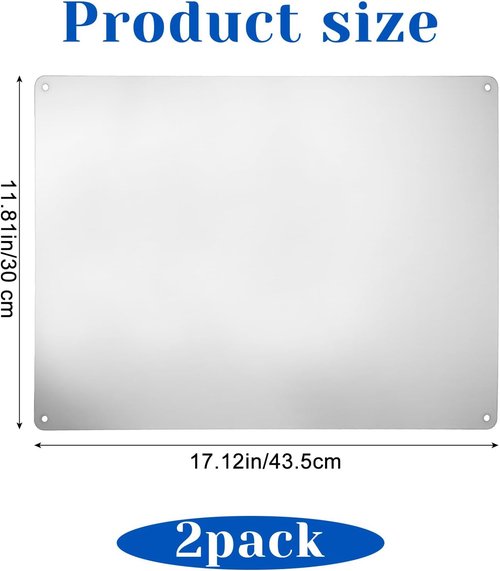 Molain Stainless Steel Magnetic Bulletin Board - 17.1" x 11.8" for Wall & Refrigerator | Perfect for Letters, Notes & Photos