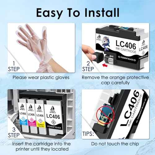DOUBLE D LC406 Ink Cartridges Compatible Replacement for Brother LC406 LC406XL Work for Brother MFC-J4335DW MFC-J4345DW MFC-J4535DW MFC-J5955DW MFC-J6955DW MFC-J5855DW Printer (2BK/C/M/Y, 5 Pack)