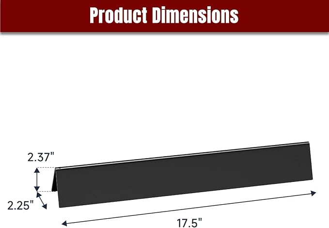 SHINESTAR 17.5" Heavy-Duty Flavorizer Bars, Front-Control Replacement Set for Weber Genesis 300 Series, Genesis E-310/320(2011-2013), E-330 (NOT Fit for Genesis II), Porcelain Enamel Finish, 5-Pack