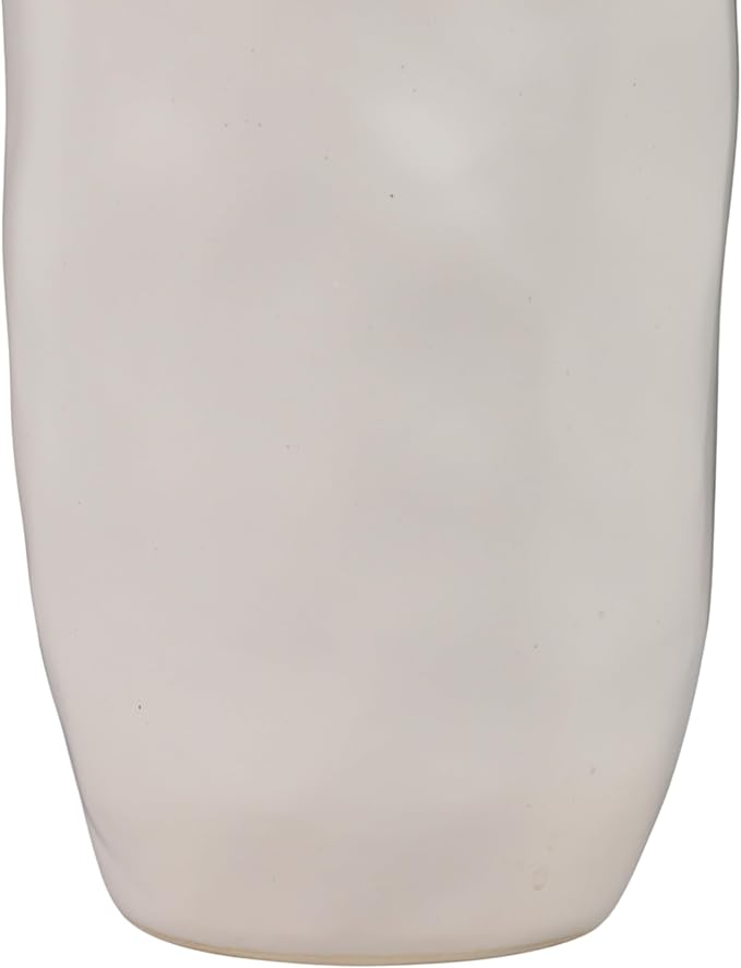 Ceramic Flower Vase for Living Room Decor – Elegant Tall Home and Office Vase with Unique Flared Top Perfect for Fresh Florals – A Modern Centerpiece for House, Bedroom, and Tabletop – 25" Ivory