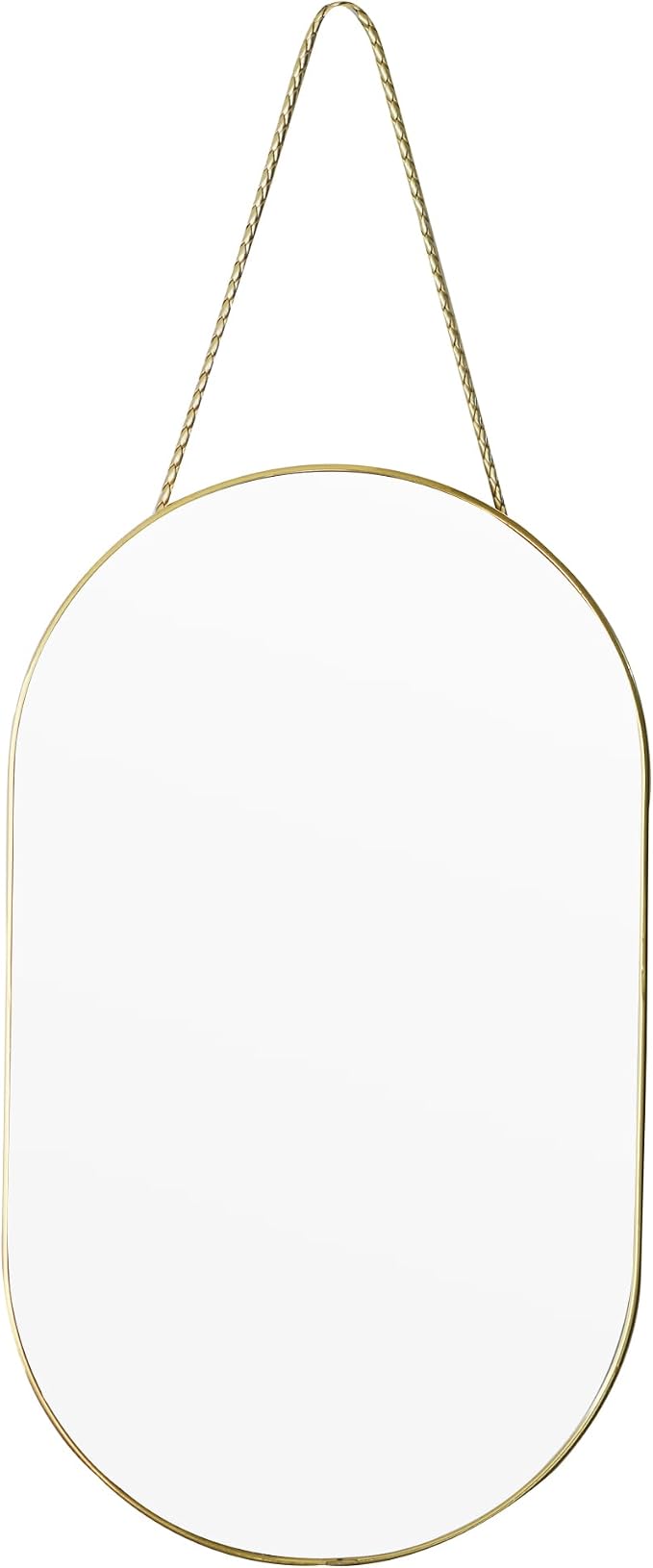 Gold Oval Mirror, Vanity Mirror with PVC Plastic Frame, Wall Mount Mirrors Decor 9.2x15.9 inch