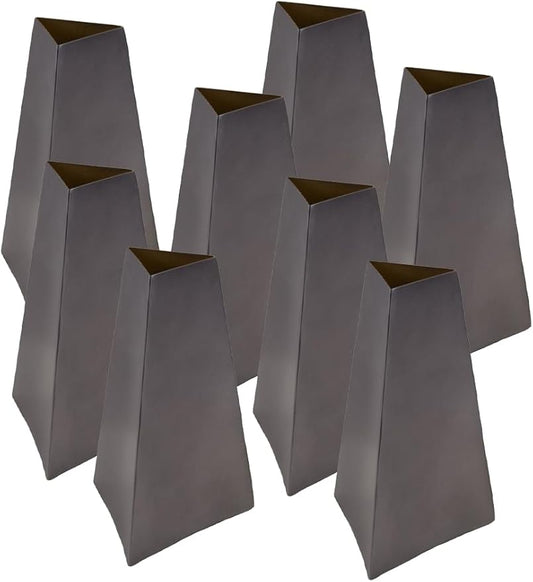 Serene Spaces Living Triova Stainless Steel Vase – Perfect for Fresh & Dried Flowers, Sculptural Accent for Mantels, Coffee Tables & Office Desks,Table Centerpiece, 4" Wide & 6.5" Tall, Pack of 12