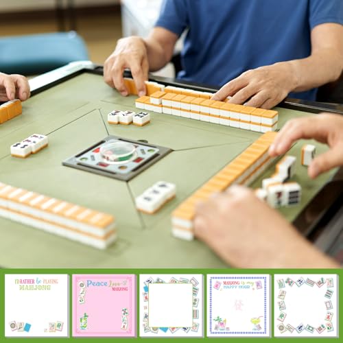 Gueevin 20 Pcs Mahjong Sticky Notes Pads Mah Jong Lovers Gifts for Christmas Birthday Mahjong Party Decorations Supplies(Classic)