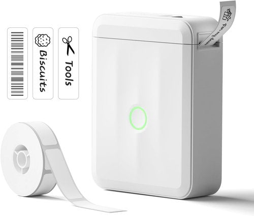 NIIMBOT Bluetooth Label Maker - Upgraded Mini Label Printer for Home & Office Organization | White