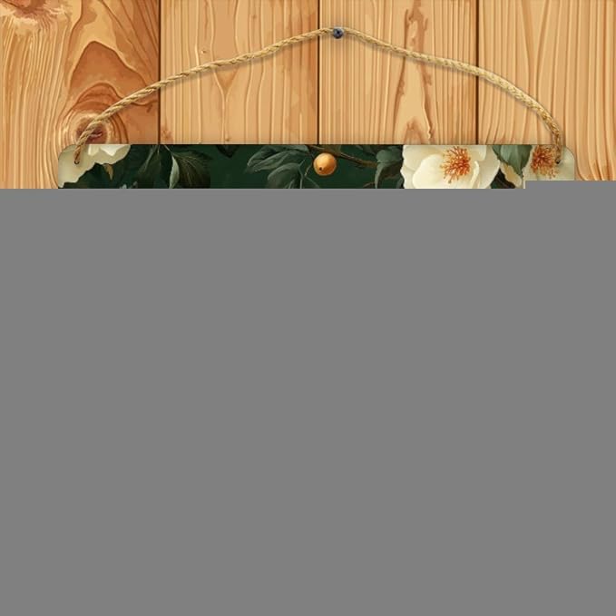 Vintage Bird & Floral Wooden Sign 12x8 Inch, Nostalgic Decor for Retro Lounges, Ideal Present for Antique Collectors & Nature Illustration Fans