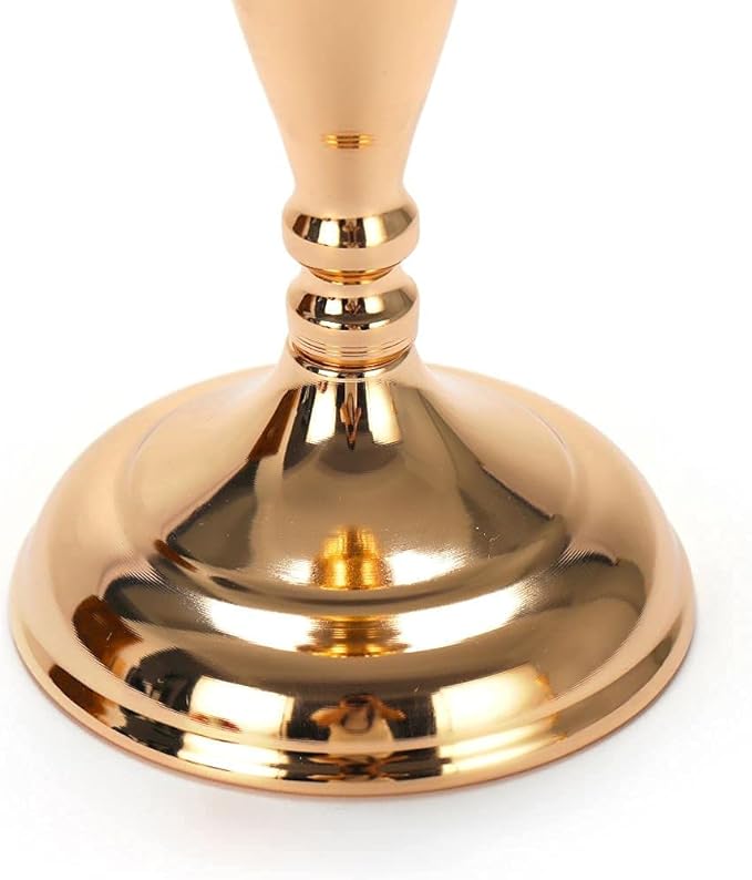Flower Vases for Centerpieces, 14.56in Gold Wedding Centerpieces for Tables, 2Pcs Metal Flower Arrangements Stand for Wedding Aisle Birthday Party Event Decor