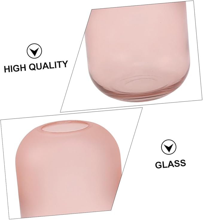 Creative Gradient Frosted Glass Vase Small Hydroponic Floral Arrangement Holder for Office Home Decor Table Centerpiece