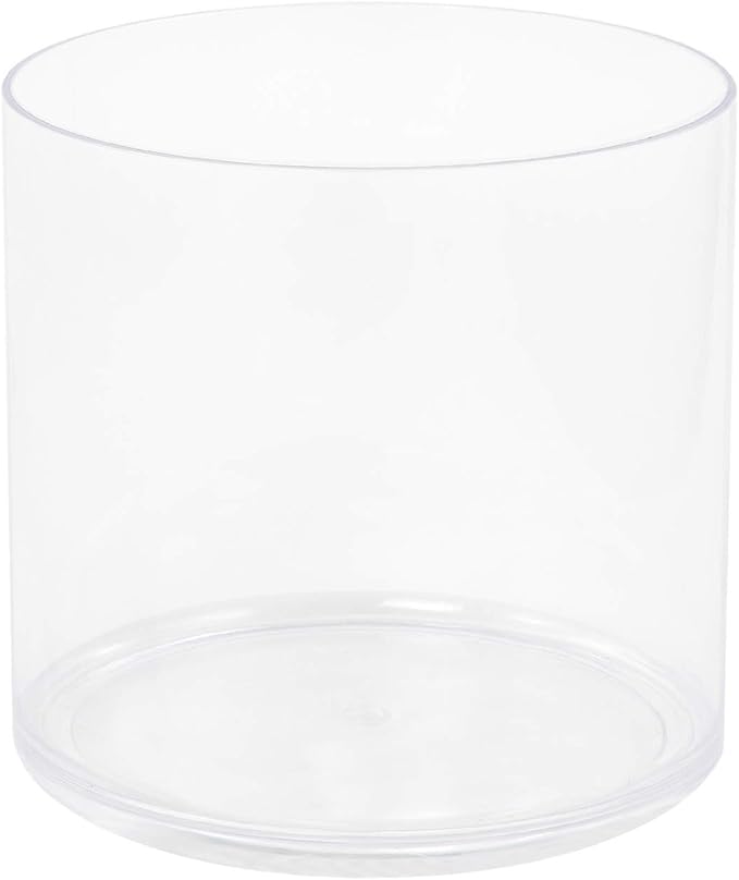Royal Imports Flower Acrylic Vase Decorative Centerpiece for Home or Wedding by Royal Imports - Break Resistant - 4" Cylinder by 4" Tall