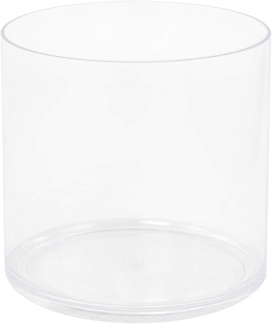 Royal Imports Flower Acrylic Vase Decorative Centerpiece for Home or Wedding by Royal Imports - Break Resistant - 4" Cylinder by 4" Tall