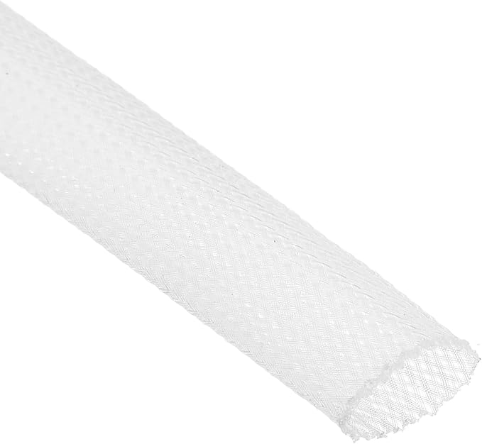 uxcell Expandable Sleeving,1-inch 25ft Cable Sleeve, Clear