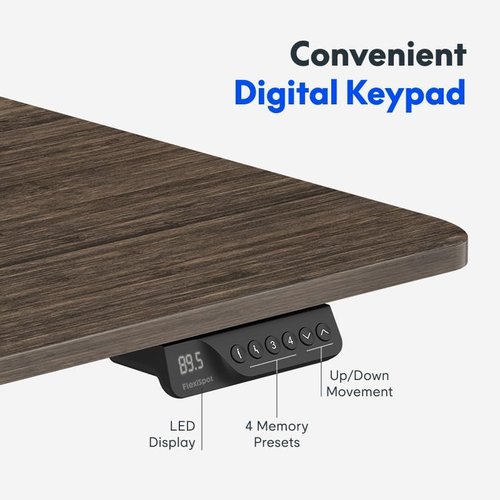 FLEXISPOT Electric Standing Desk - 79"x32" Dual Motor, Black Walnut Finish | 198 LBS Capacity for Home Office & Creative Use