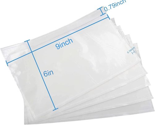 Coopaty Clear Plastic Packing List Envelopes - 6” x 9” Mailing Shipping Pouches (200 Pack)