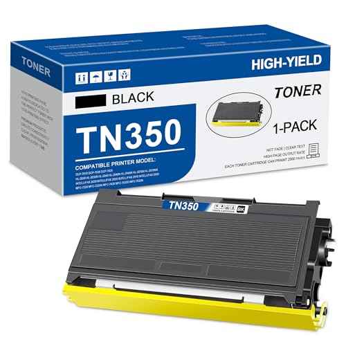 TN350 Toner Cartridge Black Replacement for Brother TN-350 TN350 Compatible with Brother HL-2070N HL-2040 MFC-7420 MFC-7820n intellifax 2820 2920 2850 DCP-7010 DCP-7020 MFC-7220 7225N Printer 1-Pack