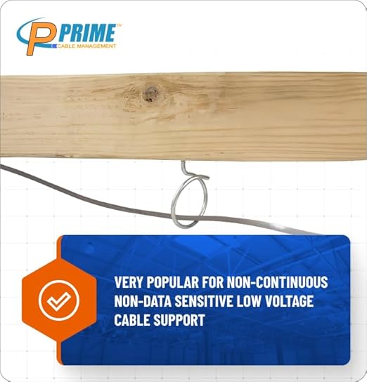 Cable & Wire Support Heavy Duty 2 Inch Threaded Bridle Rings Wood Screw, Cable Ring Hangers for Low Voltage Cable Management