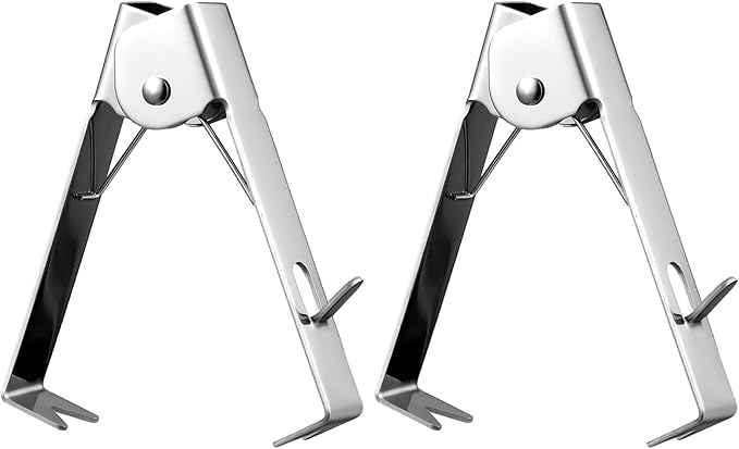 Gisafai 2 Pcs Rose Thorn Stripper Tool Thorn Remover Leaf Stripping Tool Stem and Leaf Remover Metal Flower Stripper for Outdoor Gardening Flower Arrangement Florist Supplies(Silver)