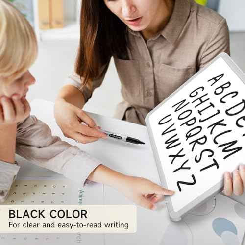 Dry Erase Markers Fine Tip, 30 Pack Black Thin Low Odor WhiteBoard Markers Bulk Set for School Classroom Office Supplies