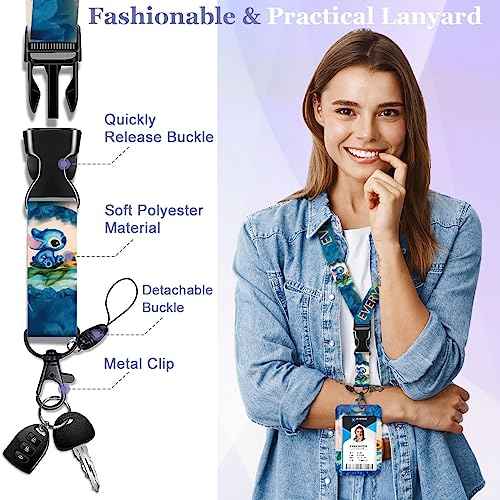 Funny Turtle Badge Lanyard with ID Holder and Retractable Badge Reel,Breakaway Lanyard for Cruise Ship Card Holder,Carabiner Badge Reel Key Holder,Ideal for Work Staff Nurse Teacher Student