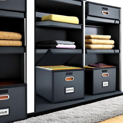 Huolewa File Organizer Box - Collapsible Faux Leather Filing System with Lid | Decorative Home/Office Storage