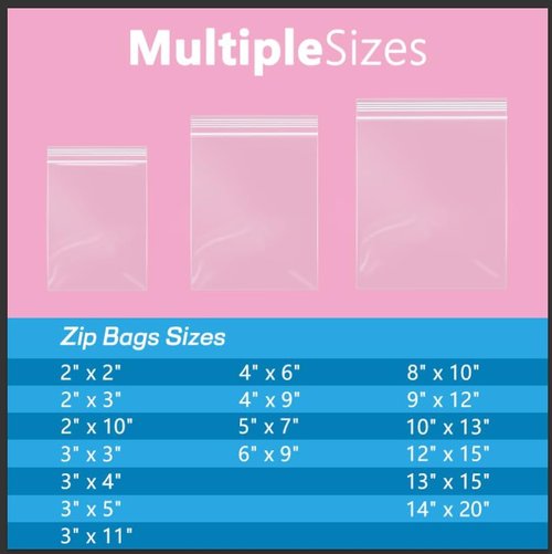 iMailer Clear Zip Bags - 200 Pcs 10" x 13" Reclosable Plastic Poly Bags for Prints, Photos, and Clothing