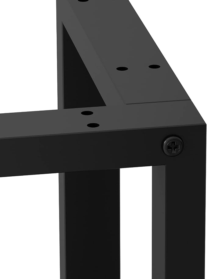 TIEOU Metal Legs for Table V Shape 28" H Tall Metal Black Table Leg Heavy Duty Industrial Desk Legs Set of 2