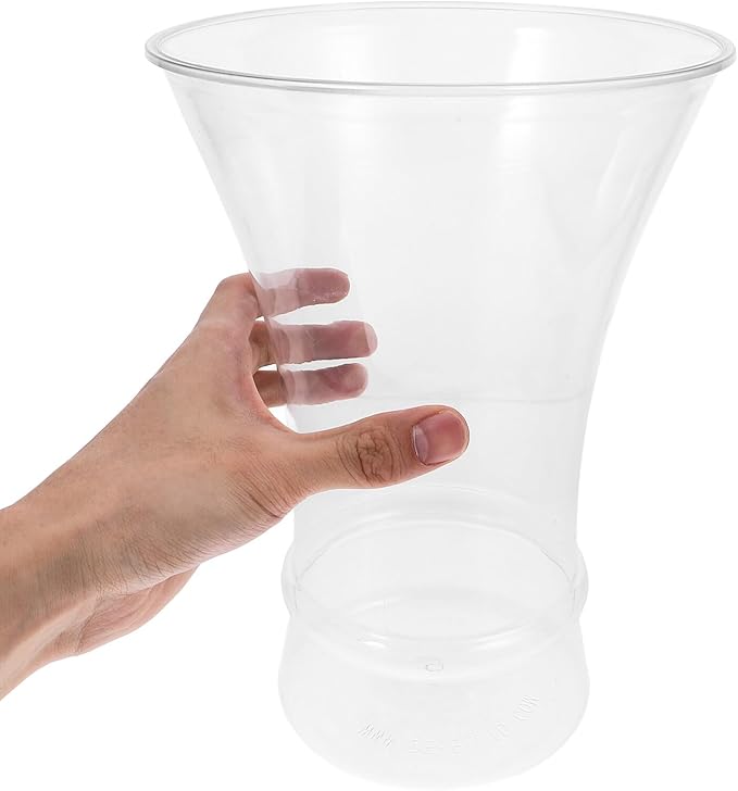 TIDTALEO Plastic Flower Vase for Desktop Decoration Shatterproof Dried Floral Vase with Compact Lightweight Design Modern Minimalist Style for Office and Home Table Ornament